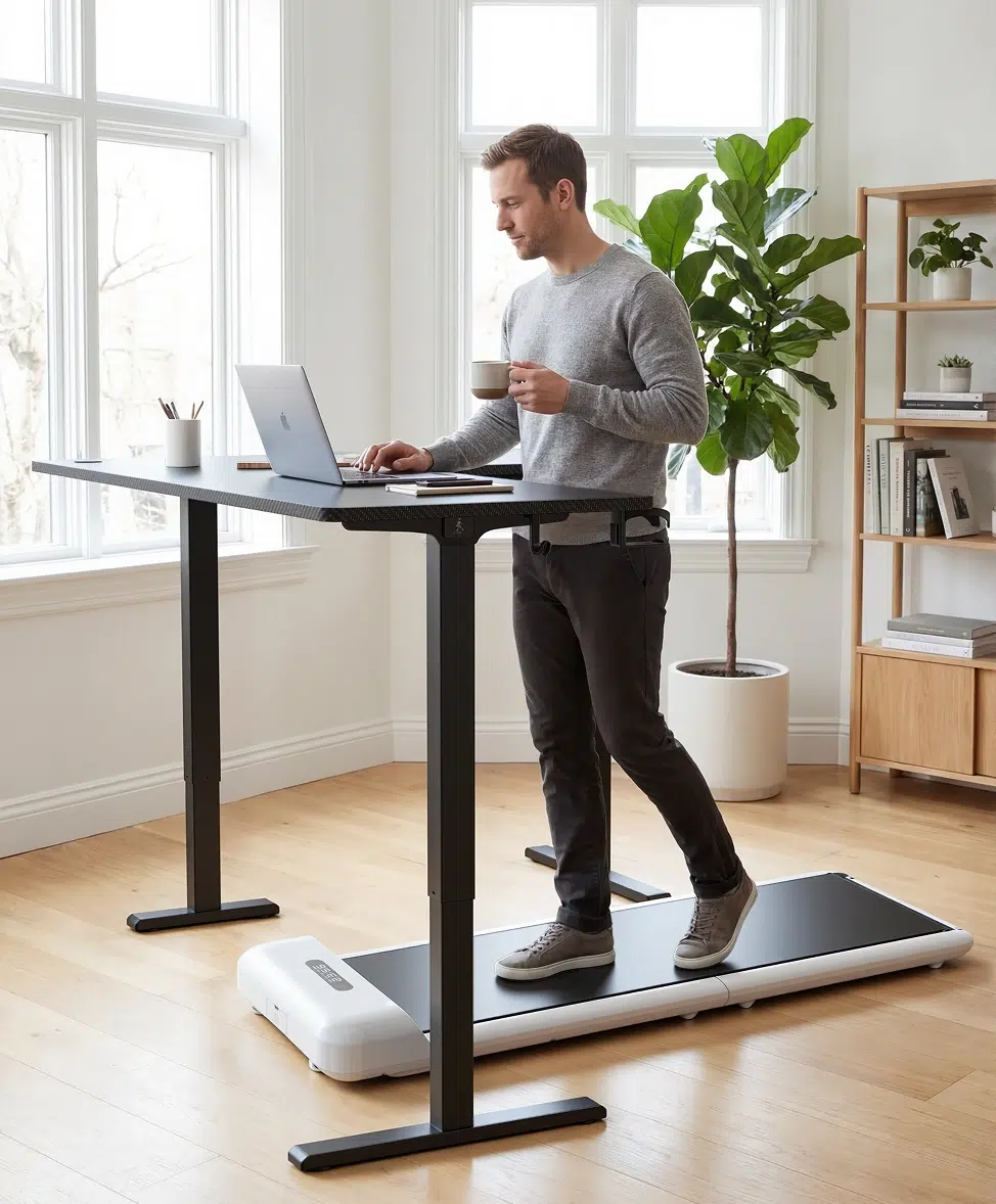 kingsmith-pro-l-shaped-desk-walkingpad-home-gym