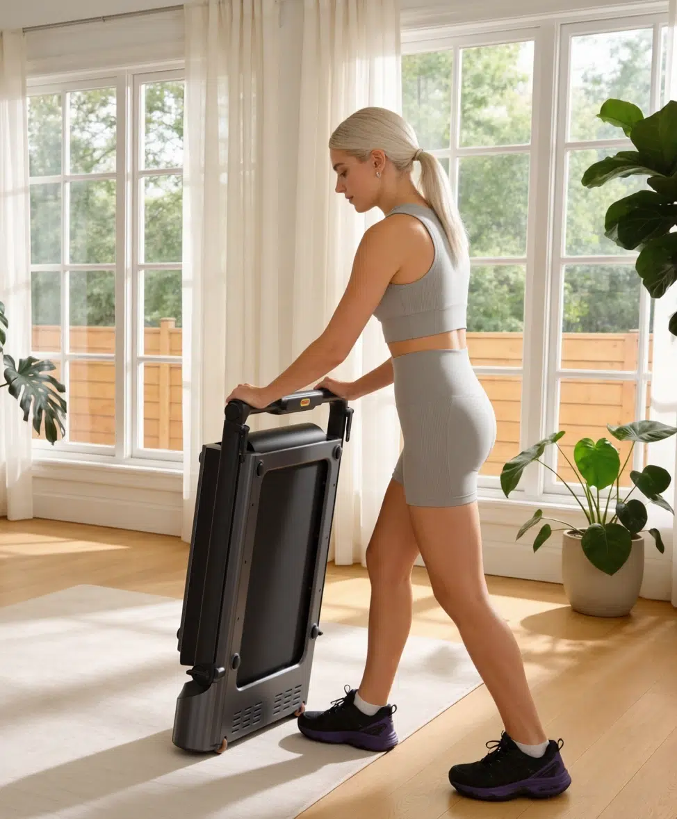 mx3-treadmill-stored-in-living-room