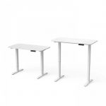 Офис бюро Kingsmith D3/ETD3A Electric Standing Desk 120см + Бяла стойка ETD3A - Walnut - Image 3