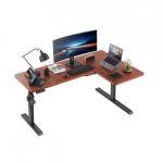 Офис бюро Kingsmith L Shaped Standing Desk ETDLI-Y-1700 Right Side + стойка DLI31(3 степени) - Dark Grey - Image 2