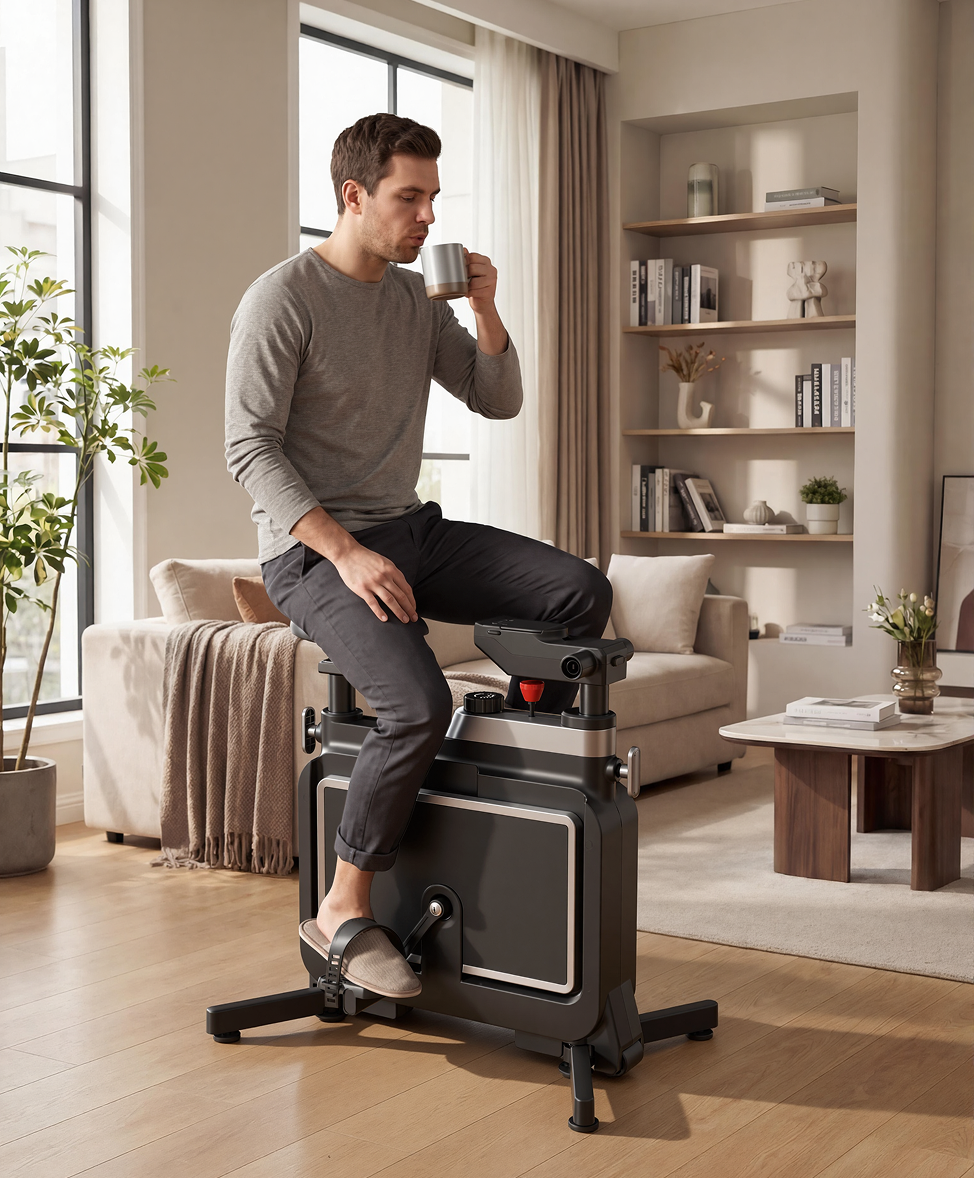 kingsmith-w1b-exercise-bike-living-room-relaxing-fitness